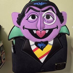Loungefly Black and Purple Count Backpack